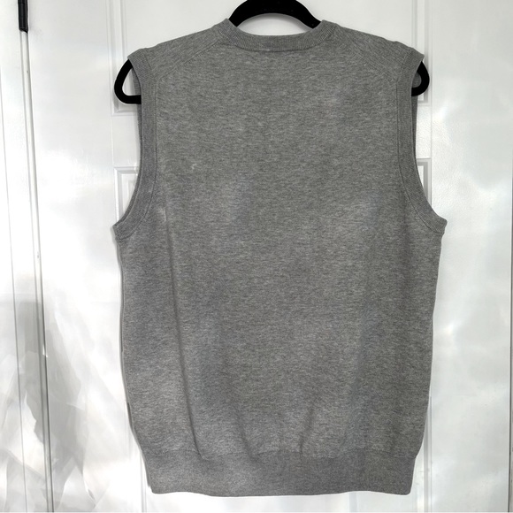 BROOKS BROTHERS grey MEDIUM Mens Supima Cotton Sweater Vest - BRAND NEW - Picture 3 of 5